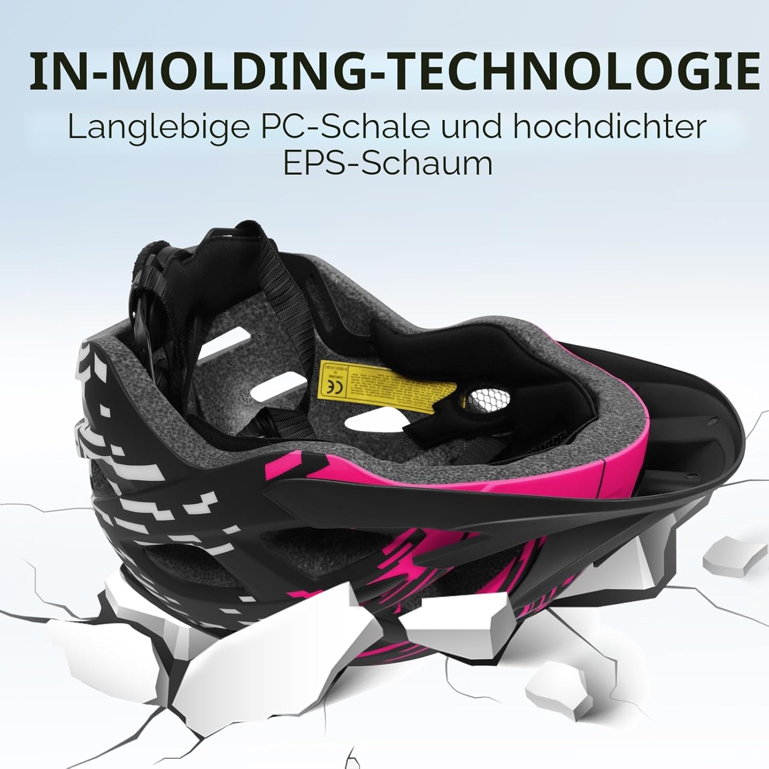 Thumbnail 2 de Fahrradhelm Erwachsene mit LED, 57-61 cm