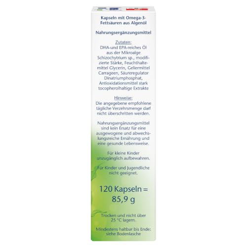 Thumbnail 6 de Doppelherz Omega-3 1000 vegan – hochkonzentriertes Algenöl für Herz und Gehirn