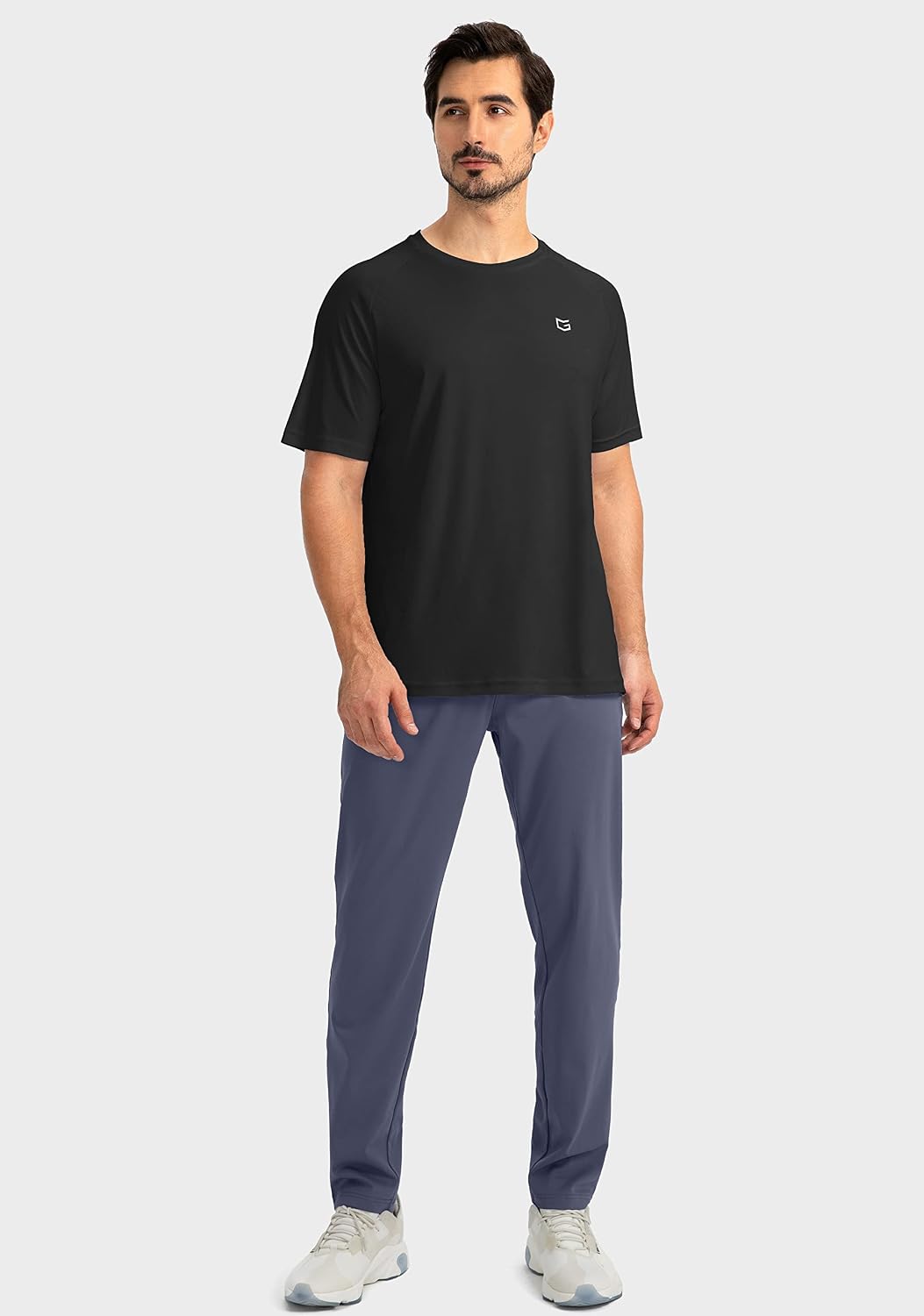 Detalle de G Gradual Men's Tapered Joggers with 4-Way Stretch and 3 Zip Pockets