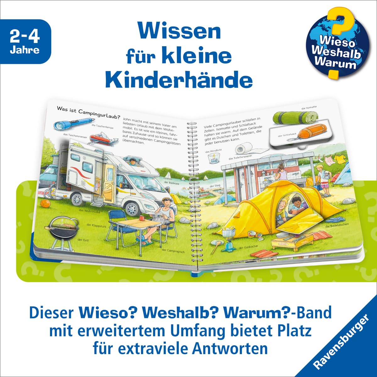 Detalle 2 de Ravensburger Wieso? Weshalb? Warum? Sonderband – Mein junior-Lexikon: Urlaub, książka o wakacjach