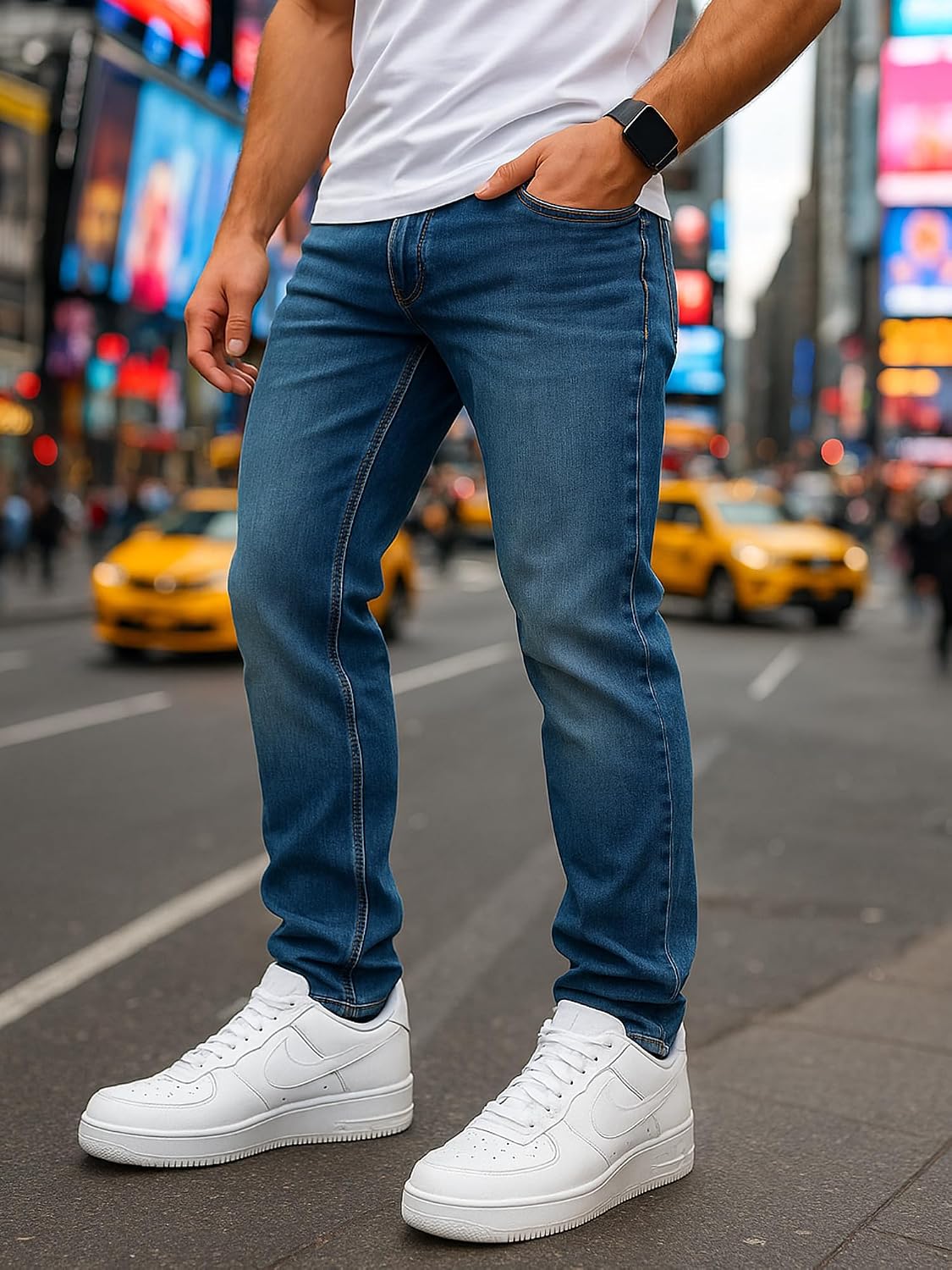 Detalle de JACK & JONES Infinity Herren Jeans Mike ARIS Comfort Fit Denim – zeitloser Allrounder