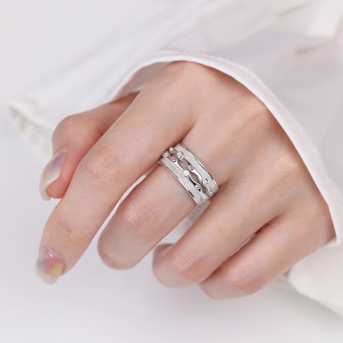 Thumbnail 7 de Meissa Gold Thumb Rings for Women: Non Tarnish, Adjustable Stackable Ring with Cubic Zirconia