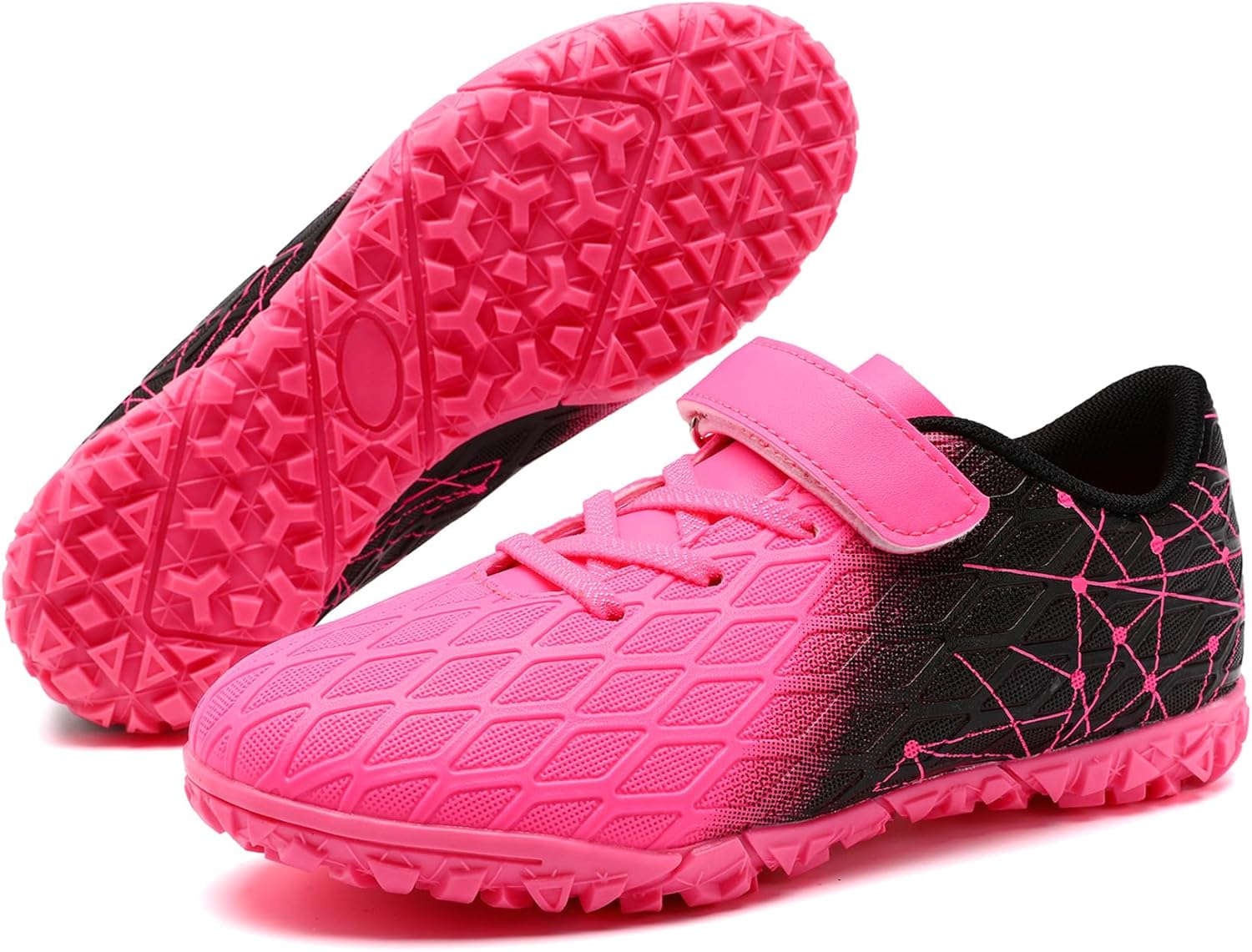 Thumbnail 5 de PiDaGlobal Kinder Fußballschuhe mit Klettverschluss für Kunstrasen & Multinocken