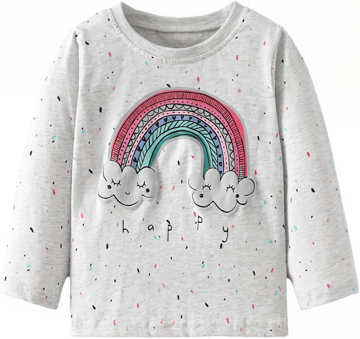 Detalle de Mädchen Langarmshirt Baumwolle Einhorn – weicher Pullover für 2–7 Jahre, Gr. 92–122