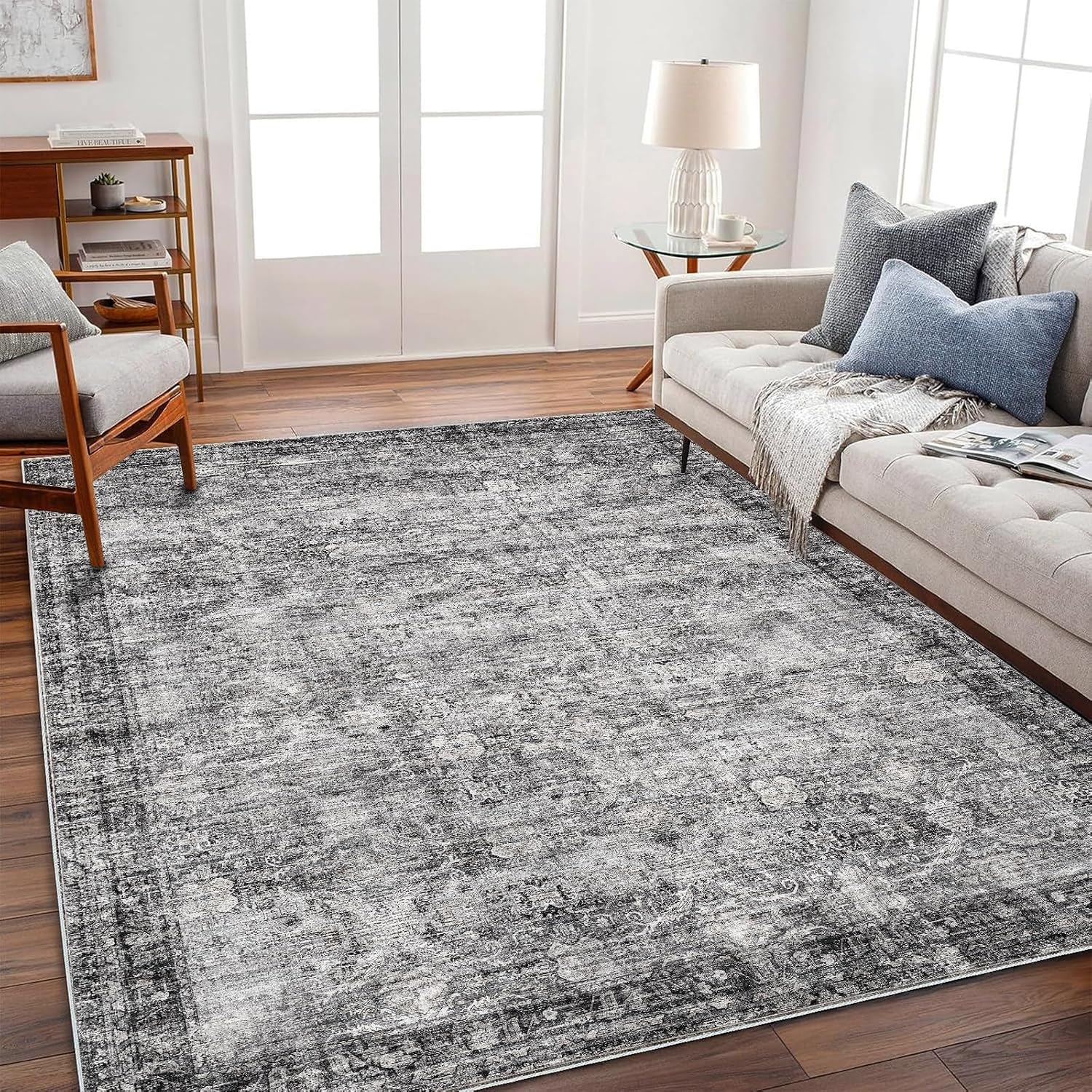 Detalle 2 de CHAMPLANT Washable Area Rug 8'x10' Retro Boho