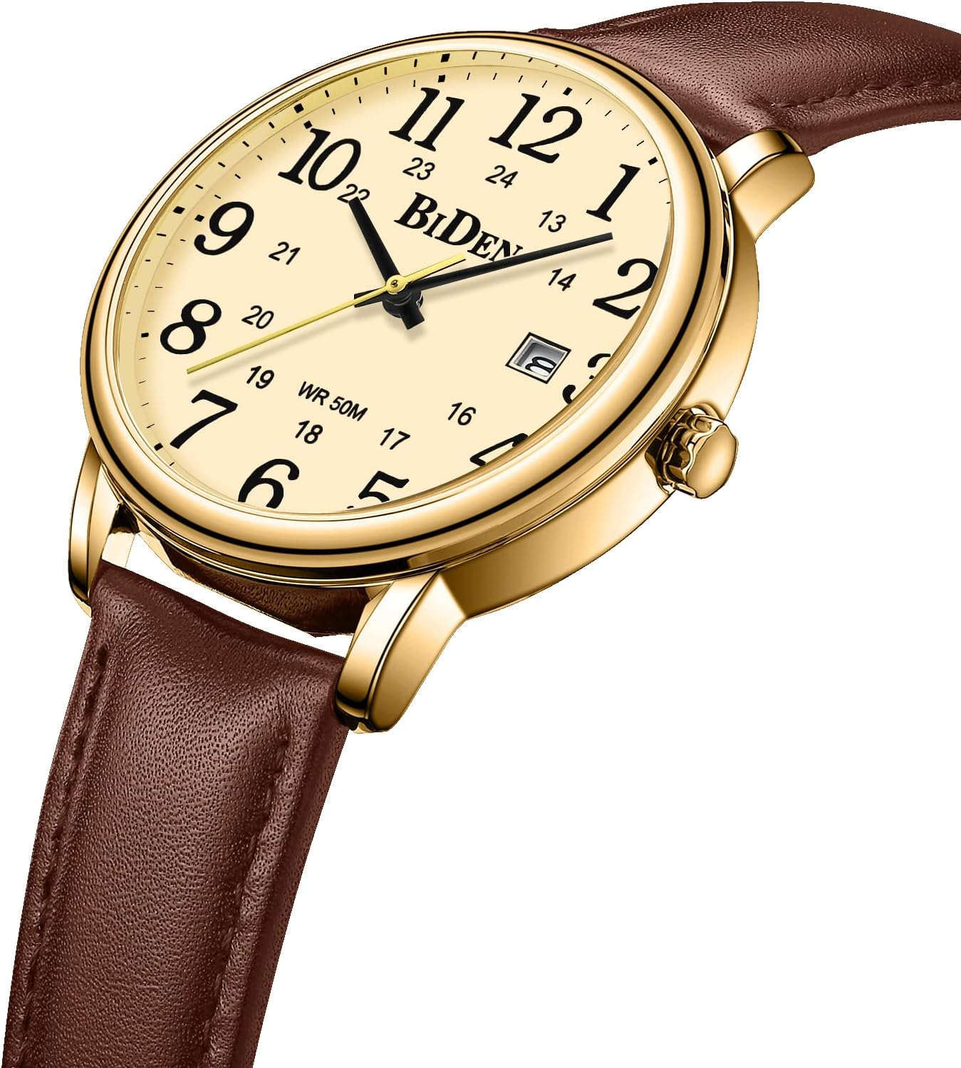 Thumbnail 2 de HANPOSH Herren Uhr Analog Quarz 38 mm