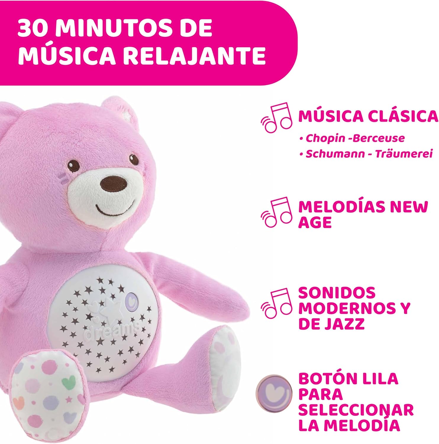 Thumbnail 2 de Chicco Baby Bear Oso Proyector de Sueños y Luces 🌙