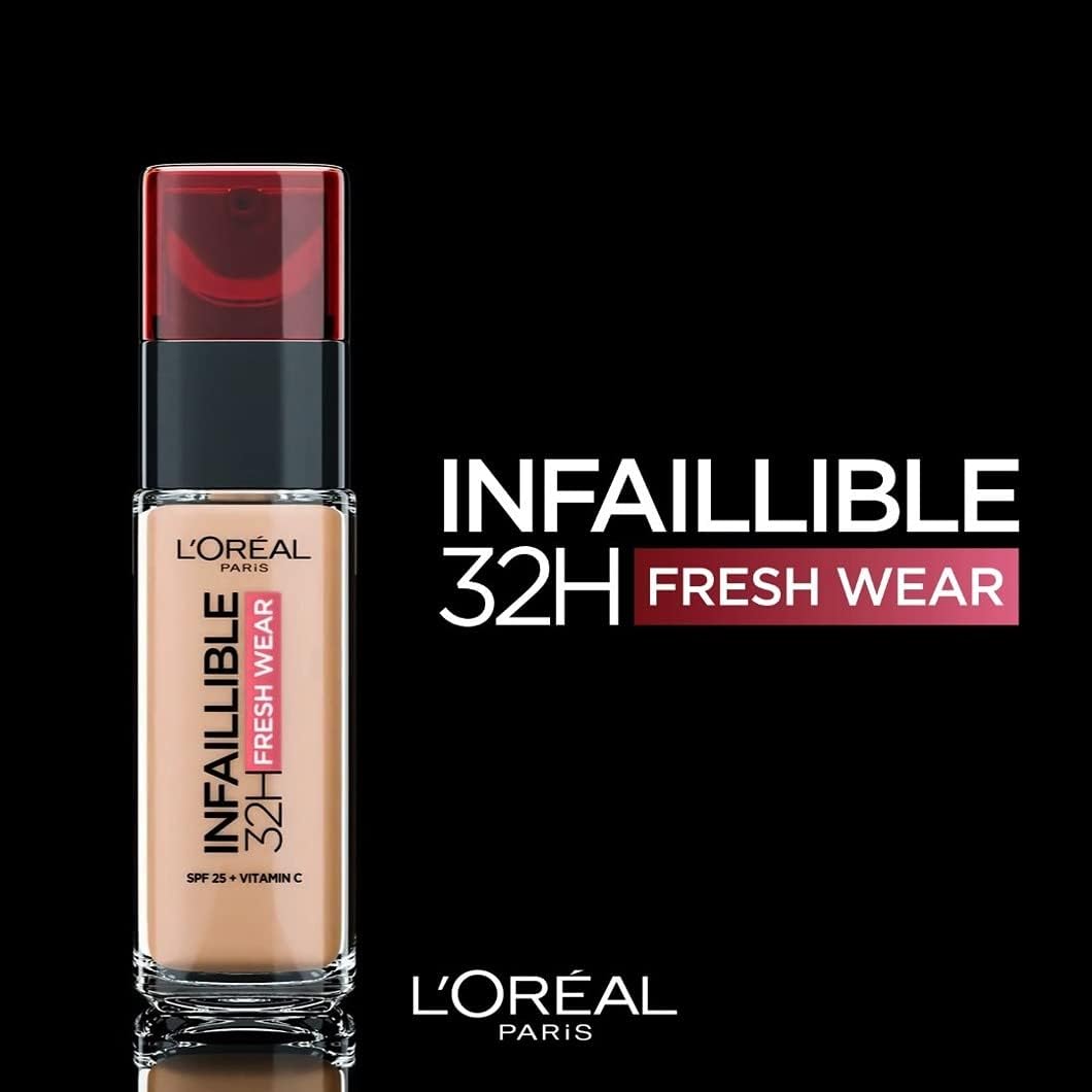 Detalle de Fond de Teint Fluide Infaillible 32h Fresh Wear - Beige Rosé (145) – L’Oréal Paris