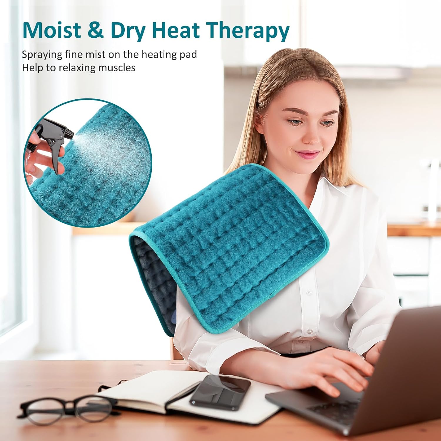Thumbnail 3 de BESIGILA Extra Large 12"x24" Heating Pad for Back, Shoulder, Neck, and More