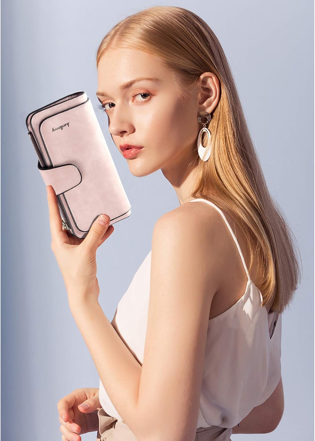 Thumbnail 6 de ZhengYue RFID Blocking Ladies Purse: Soft PU Leather Wallet with 16 Card Slots
