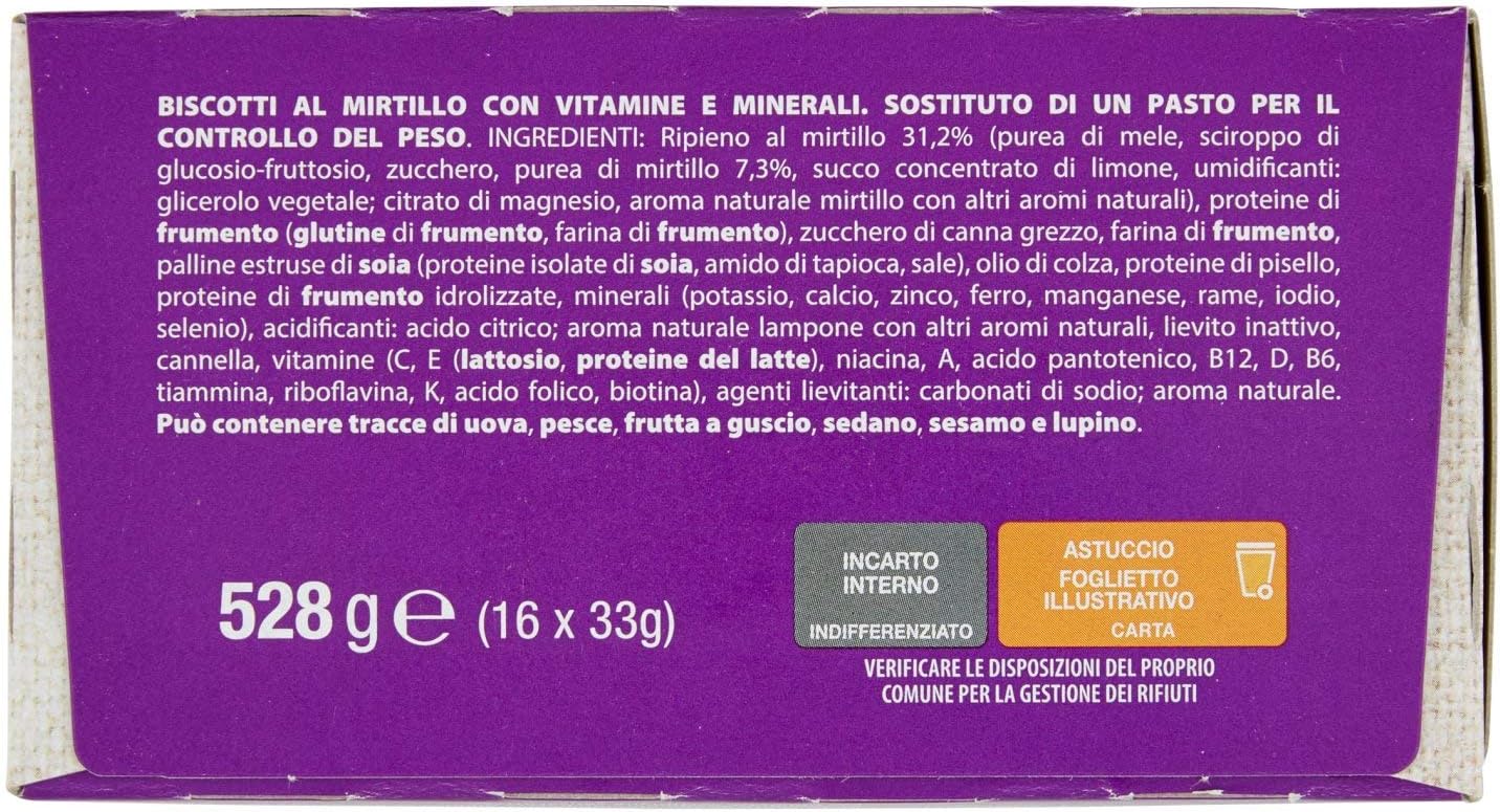 Thumbnail 5 de Pesoforma Biscotti al Mirtillo – Pasto Sostitutivo Dimagrante, 8 porzioni, 740 g