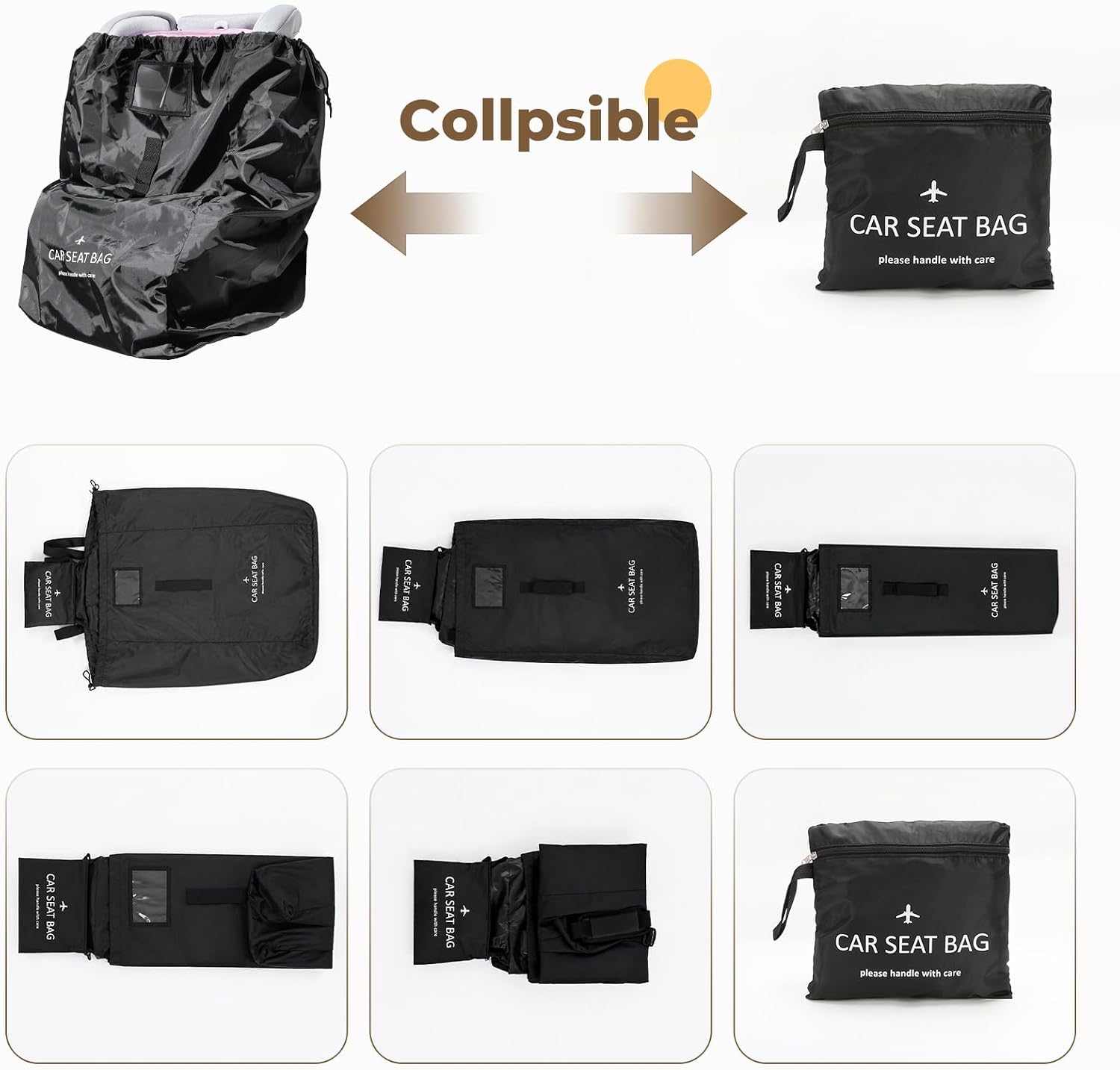 Detalle 2 de MAXRILY Car Seat Travel Bag with Padded Straps