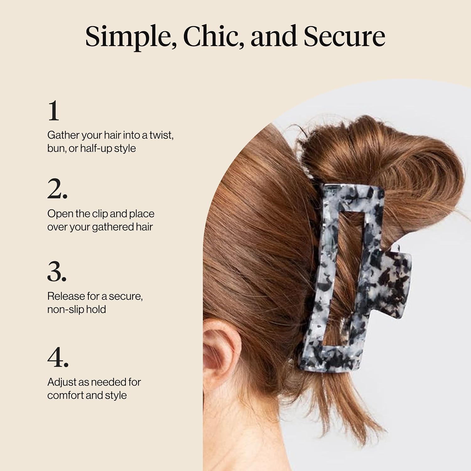 Detalle 2 de Kitsch Jumbo Hair Clip Recycled Plastic