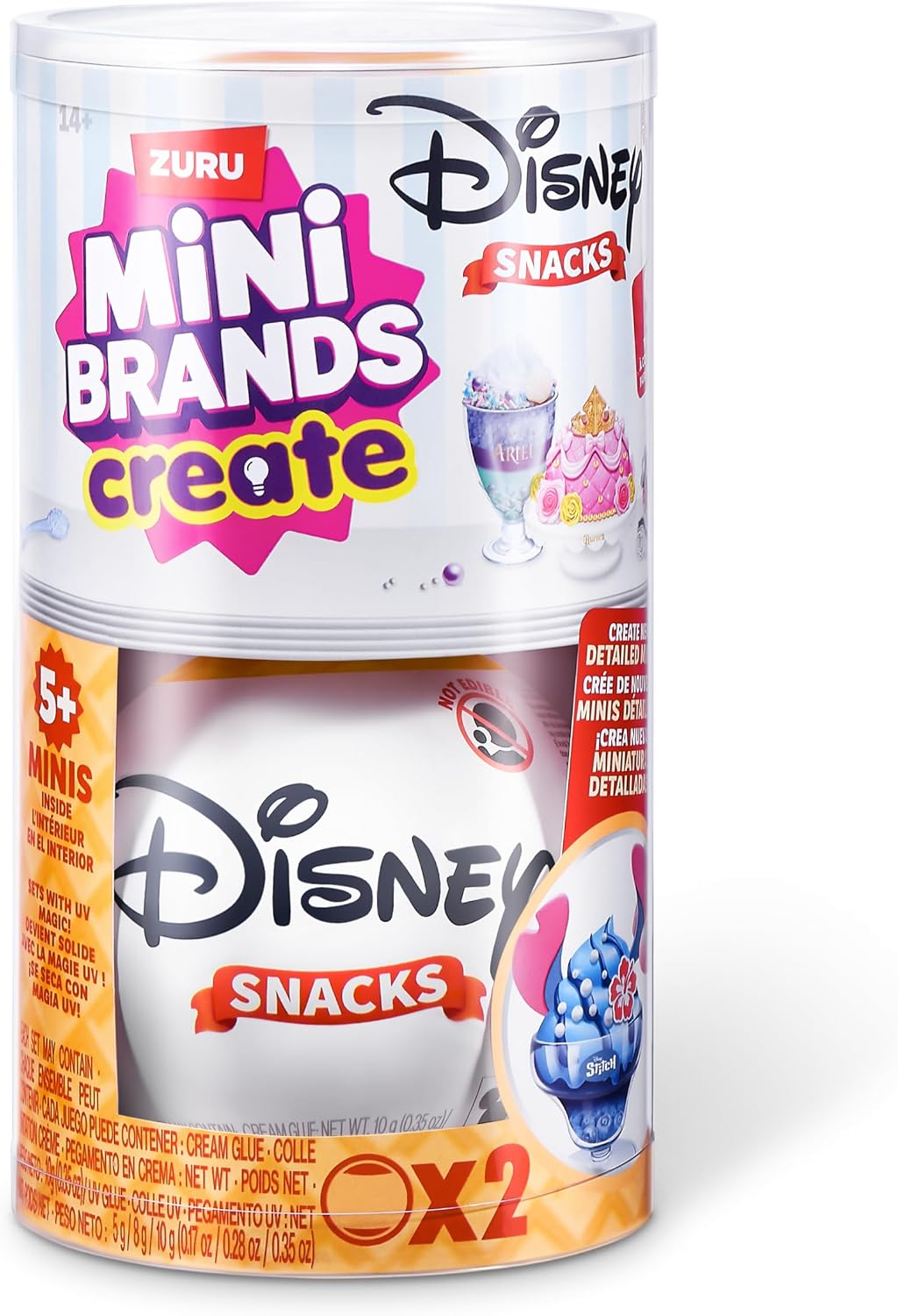 Detalle de Mini Brands 77730 Disney Snacks Create Series 1 Miniatures, 2-Pack