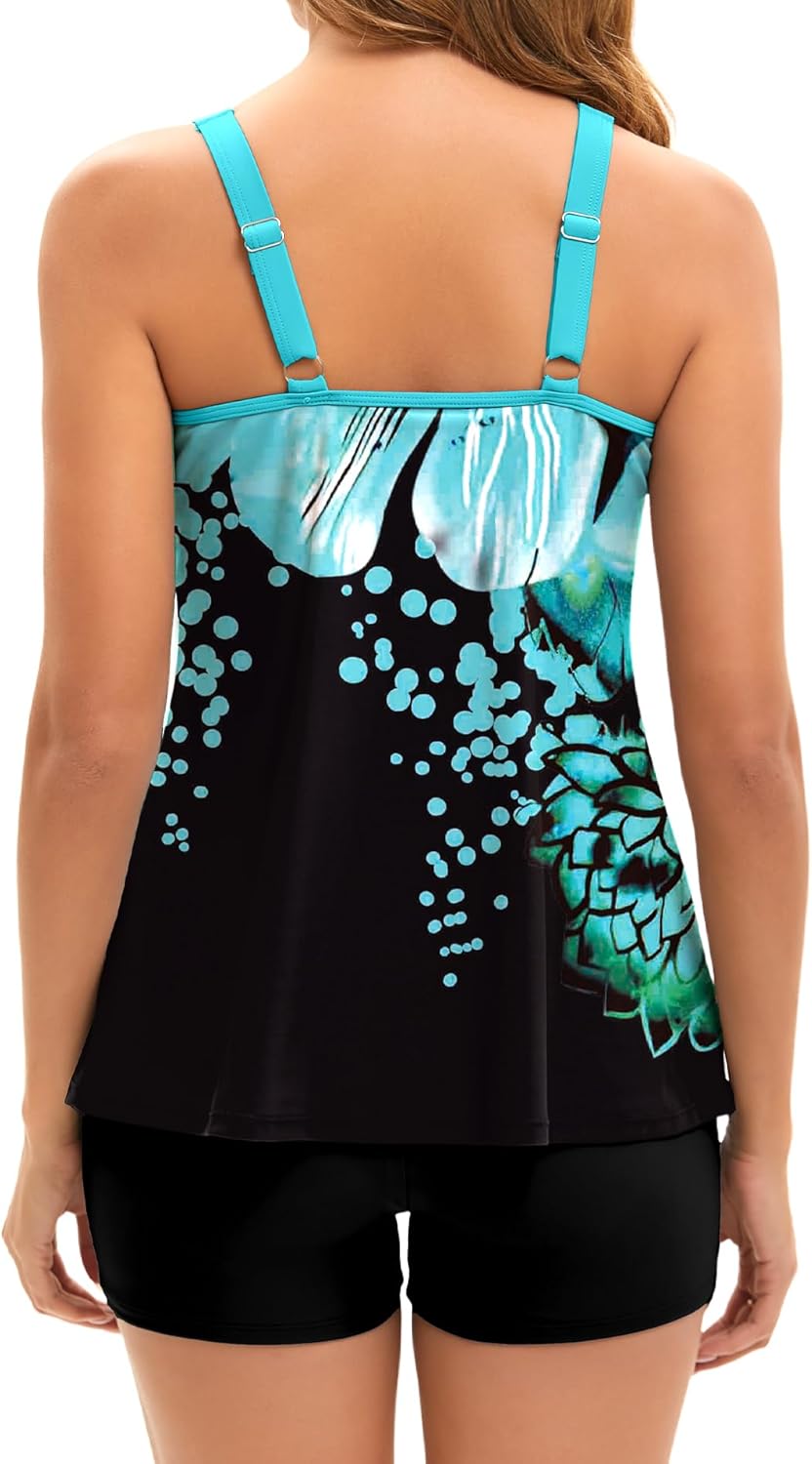 Thumbnail 2 de Arolina Tankini Swimsuits for Women — Tummy Control Two-Piece with Flowy Top and Boy Shorts
