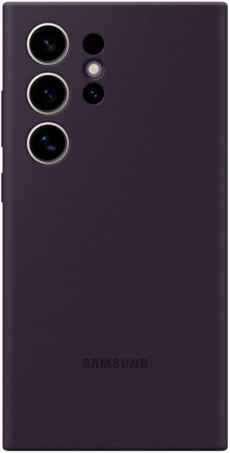 Detalle de Samsung Silicone Case: custodia morbida color Dark Violet per Galaxy S24 Ultra