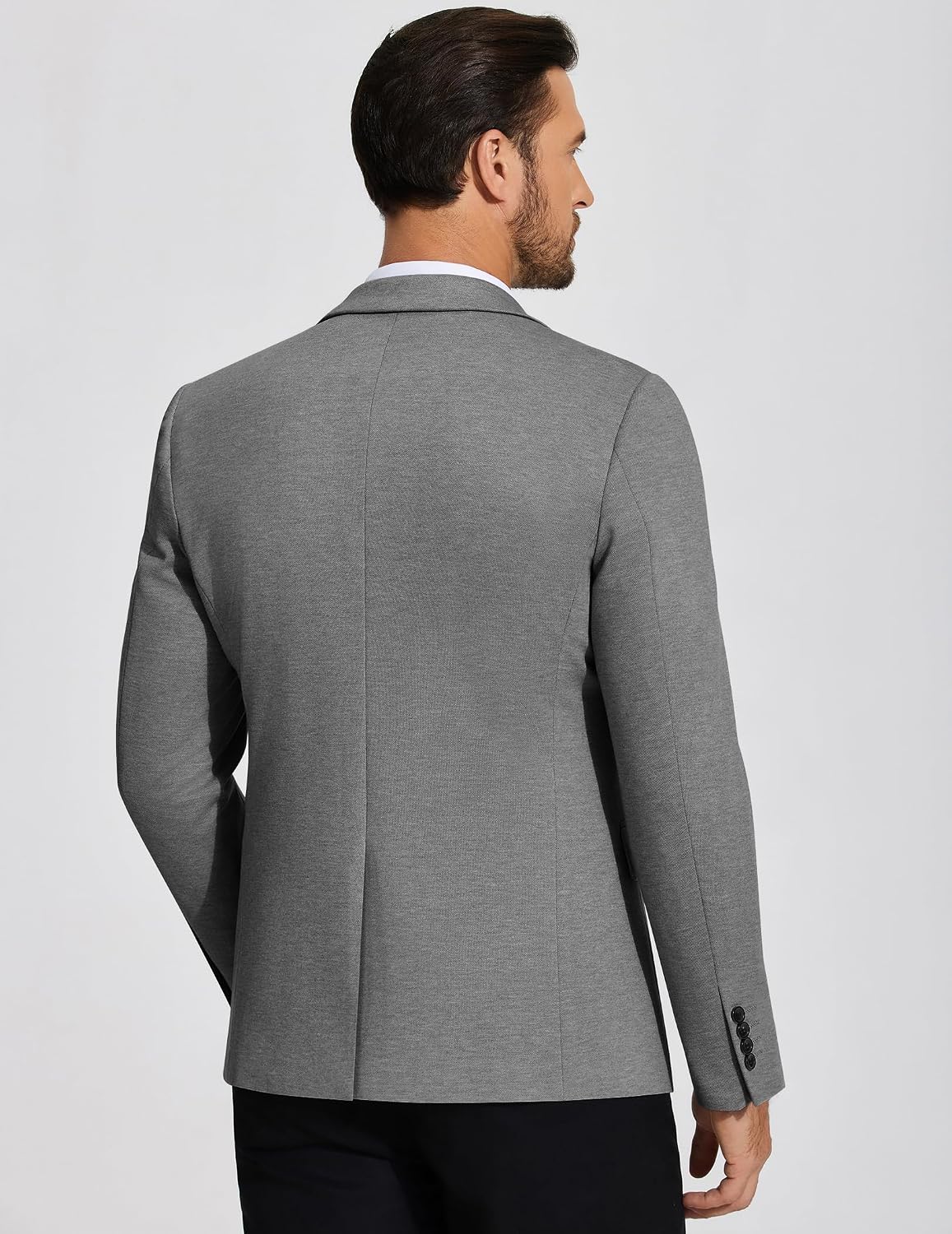 Detalle de COOFANDY Men's Knit Sport Coat, Lightweight Two-Button Blazer with Stretch Fabric