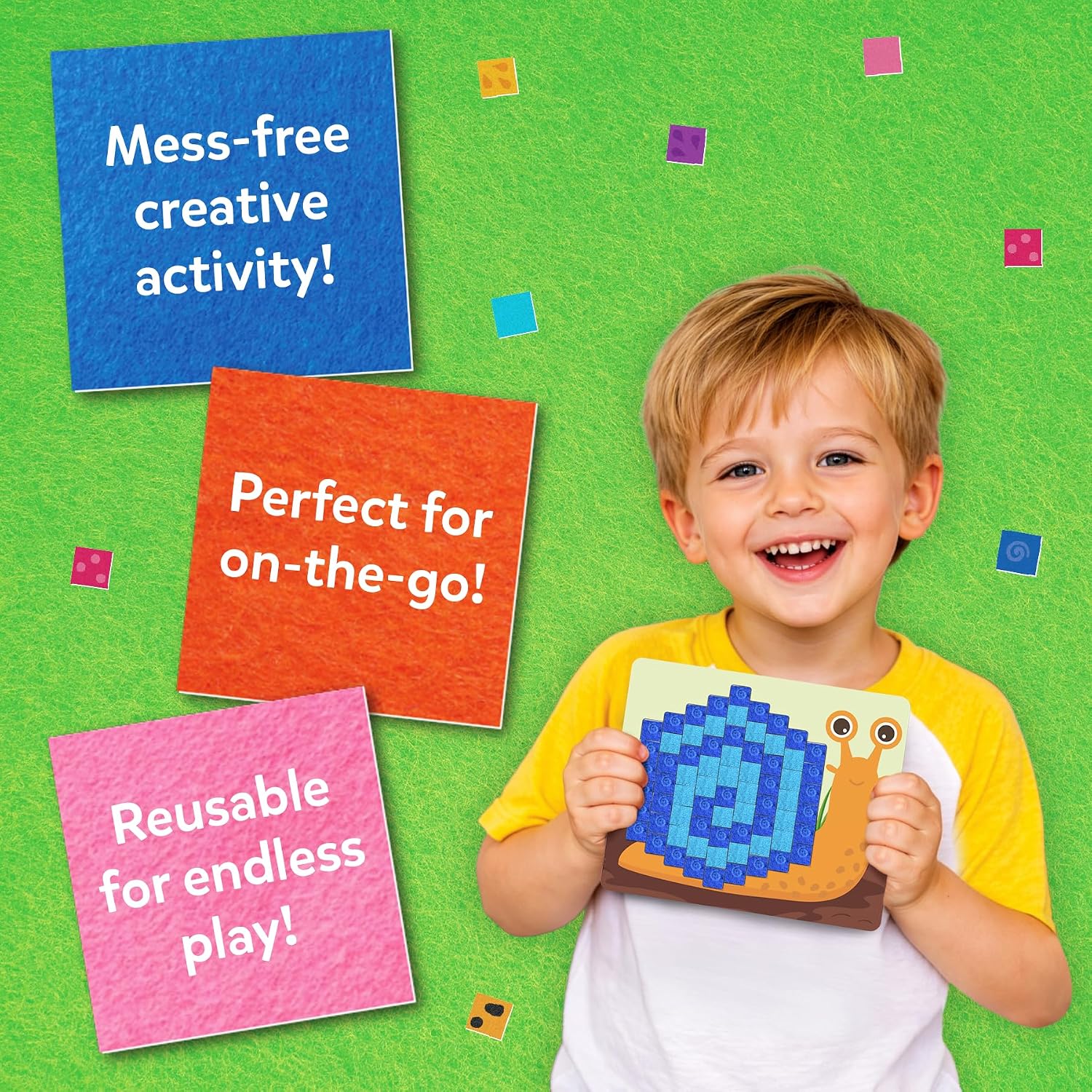 Detalle 2 de Skillmatics Art Activity: Reusable Mosaic 3D Animal Craft Kit