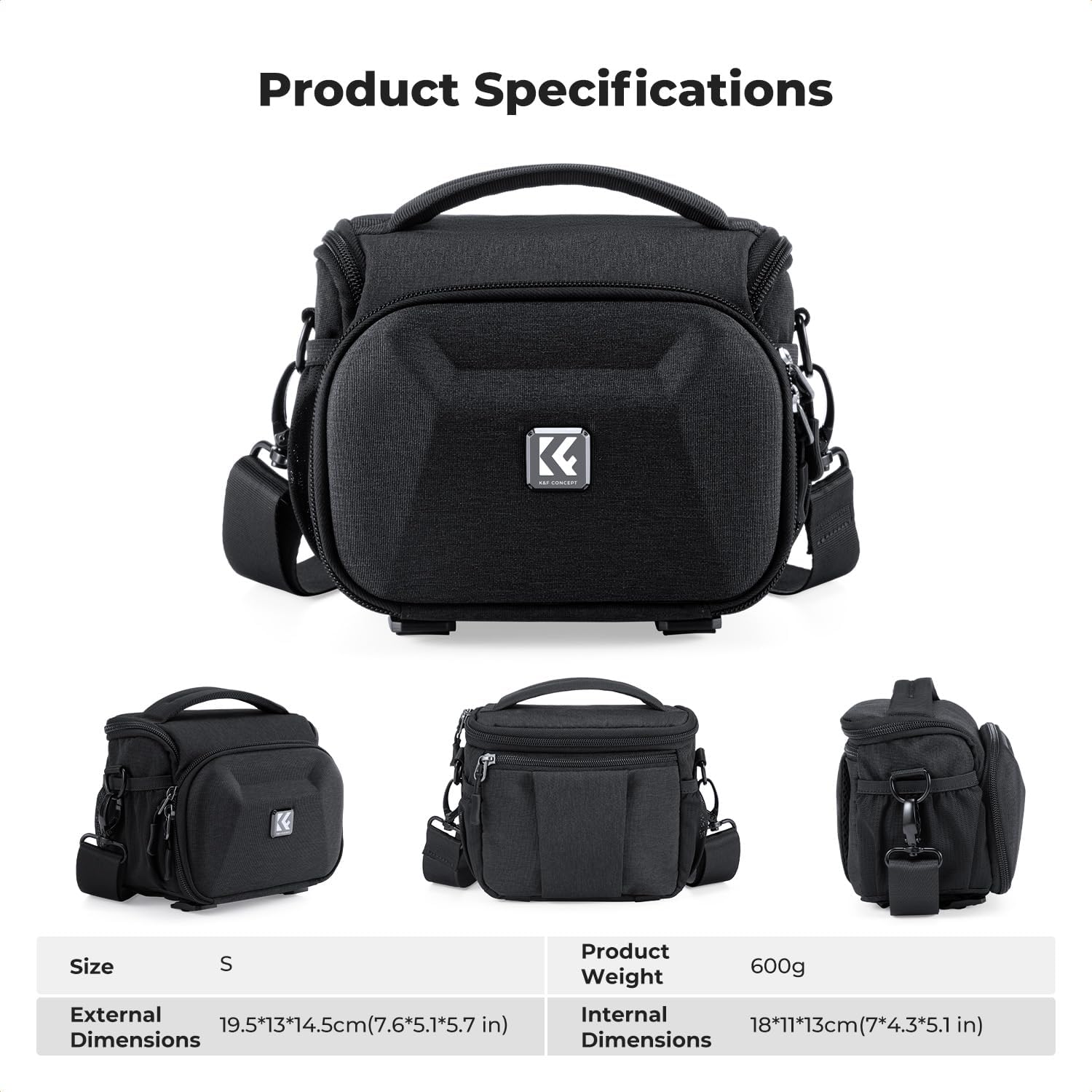 Thumbnail 6 de K&F CONCEPT Borsa per Fotocamera a Tracolla