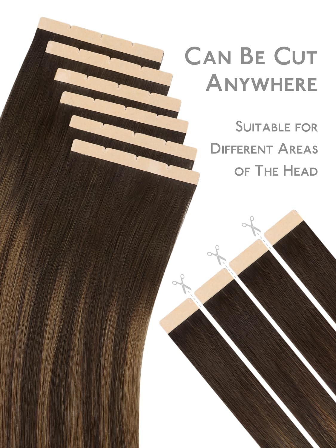 Detalle de WENNALIFE Tape-In Hair Extensions, 20-Inch