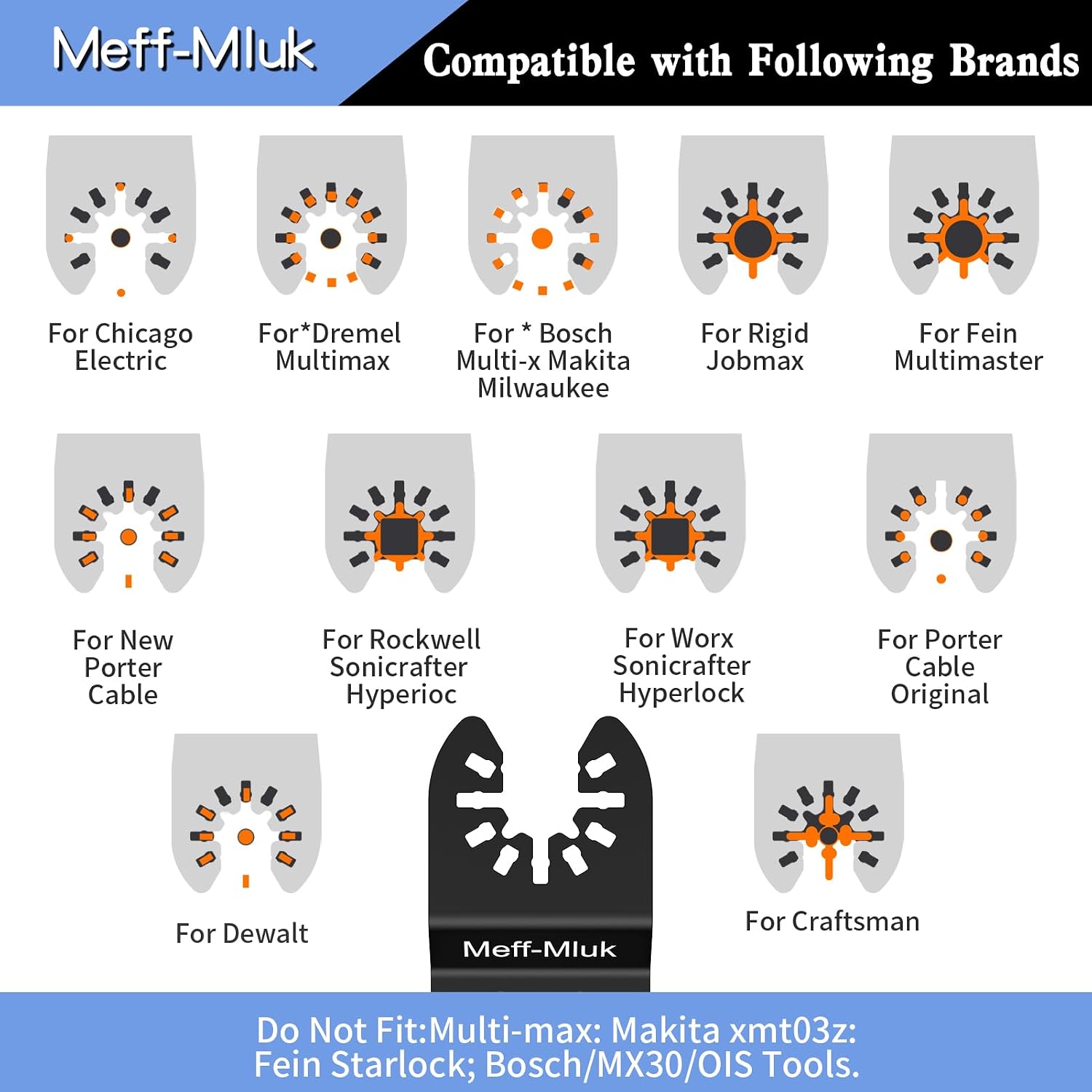 Thumbnail 5 de Meff-Mluk Titanium oscillating blades 15 pcs