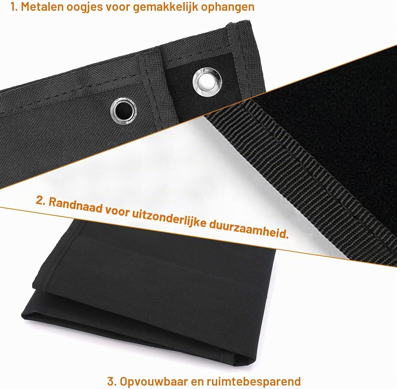 Thumbnail 5 de anyuan boy QT01 klittenband patchpaneel 60 x 45 cm, zwart Oxford-stof