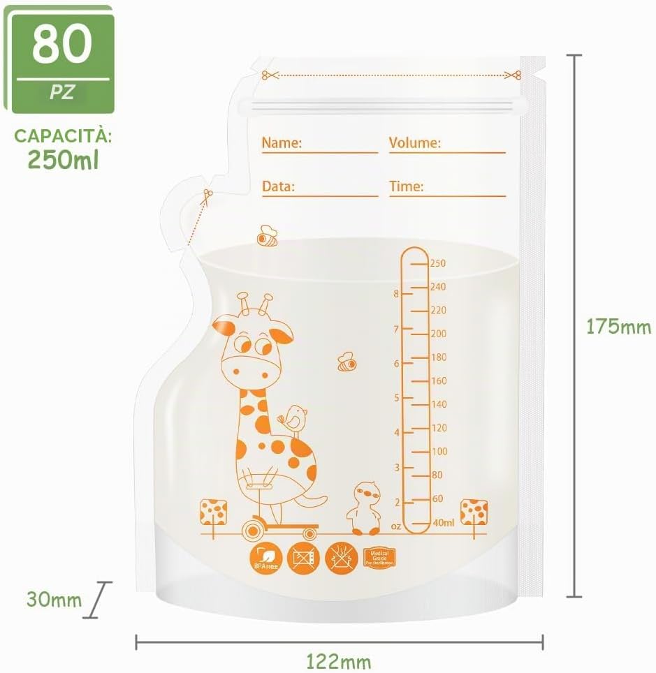 Thumbnail 1 de Aolso 80 Sacchetti Latte Materno 250 ml: conservazione sicura e comoda
