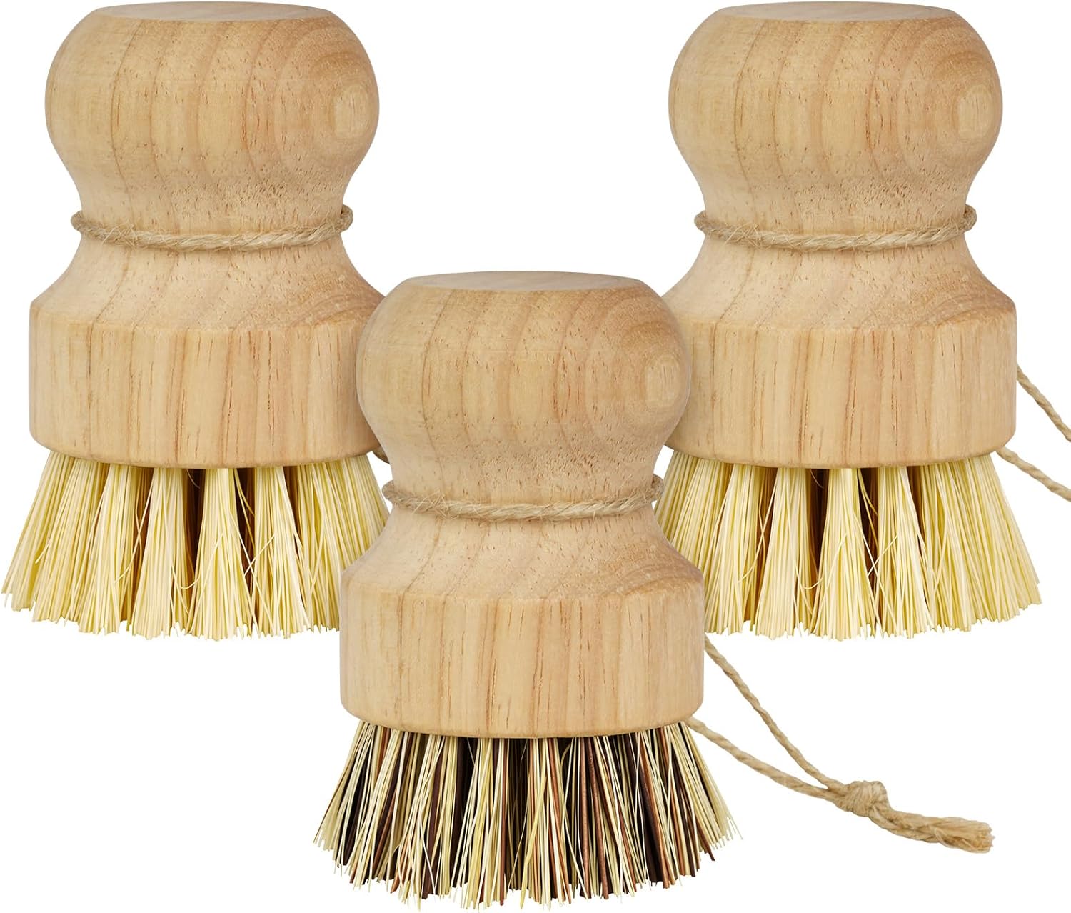 AUAUY Dish Brush 3-Pack Wooden