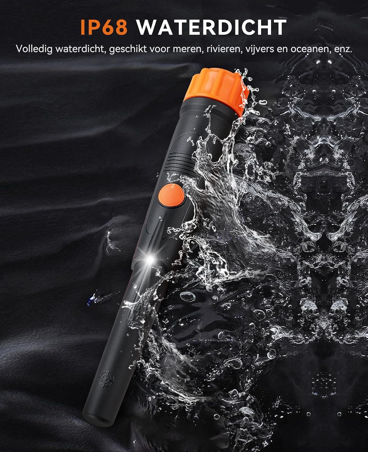 Detalle de SUNPOW OTMD01 pinpointer-metaaldetector, waterdicht met 360°-detectie en 3 modi