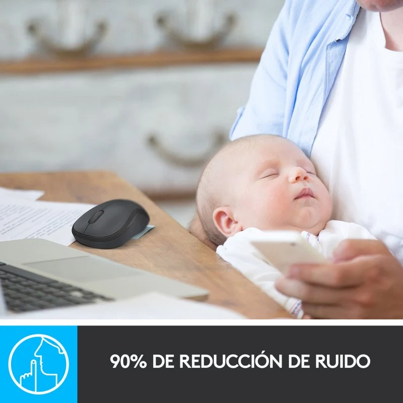 Thumbnail 3 de Logitech M220 Silent, ratón inalámbrico negro 🖱️