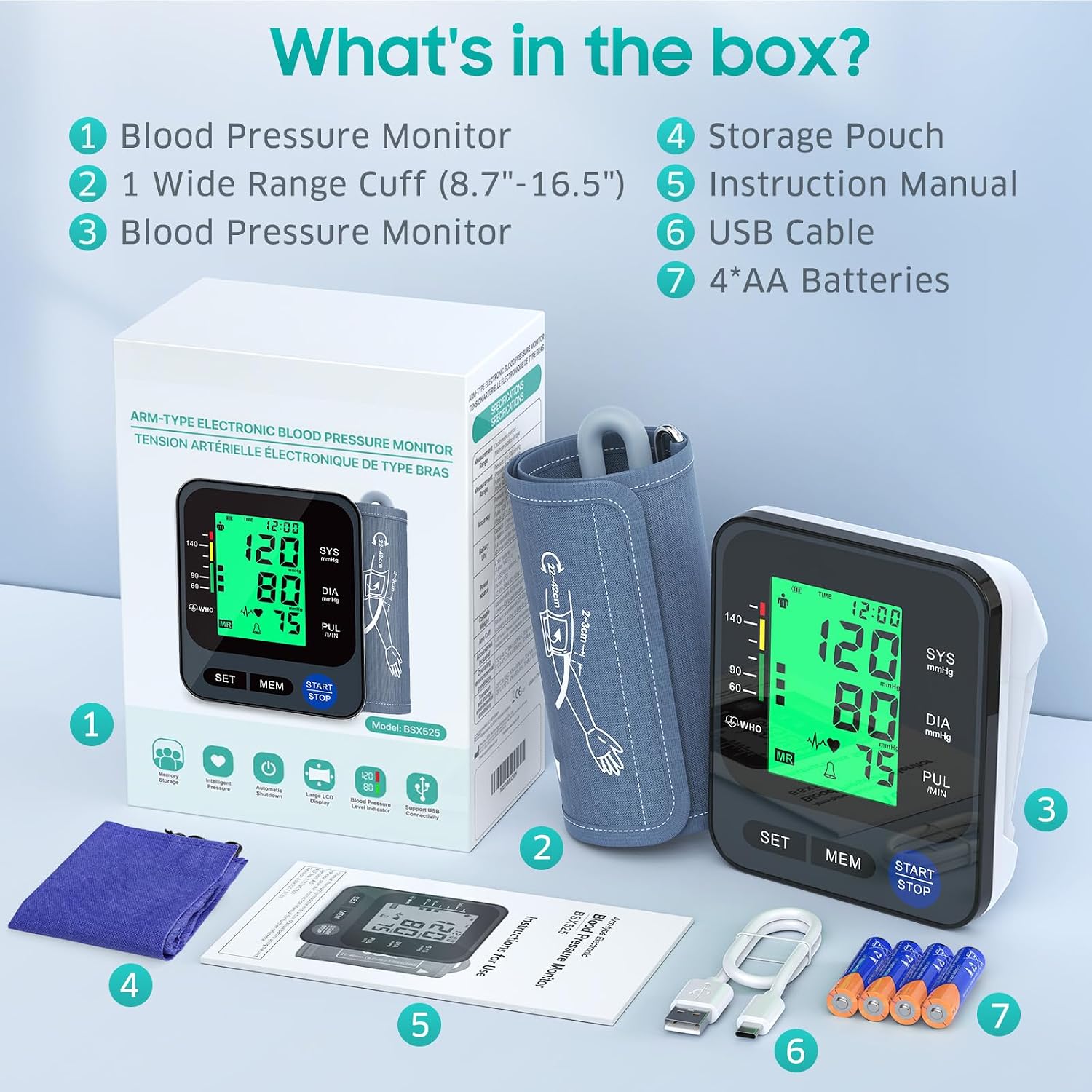 Thumbnail 5 de Automatic Blood Pressure Monitor with 22–42 cm Cuff