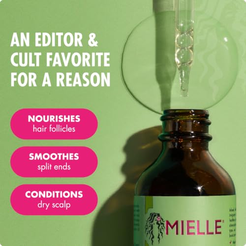 Detalle de Mielle Rosemary Mint Kopfhaut- und Haarstärkungsöl von Mielle Organics – 2 oz / 59 ml