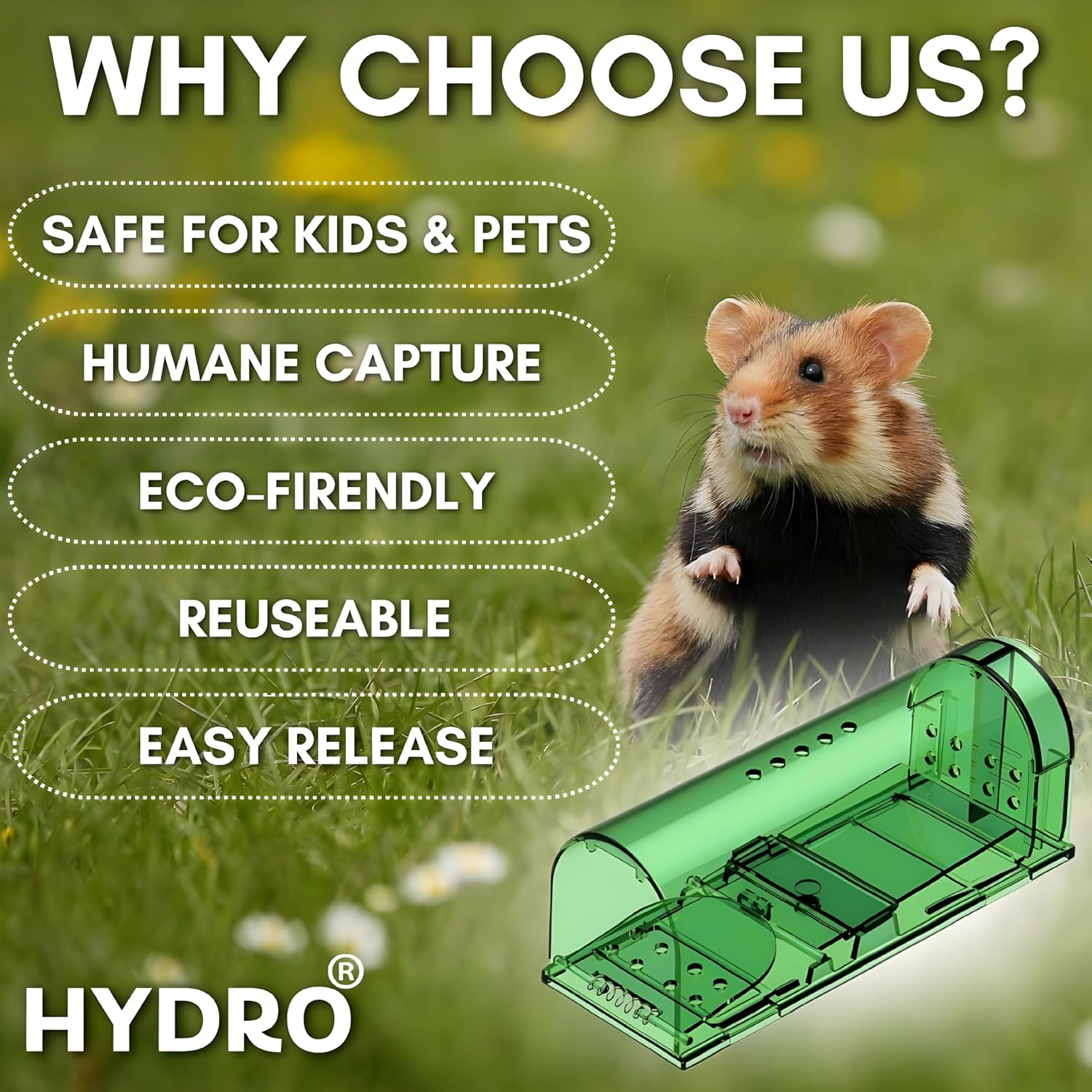 Thumbnail 1 de Humane Mouse Traps by H HYDRO SIP – 4 x Reusable Live-Catch Traps for Indoors