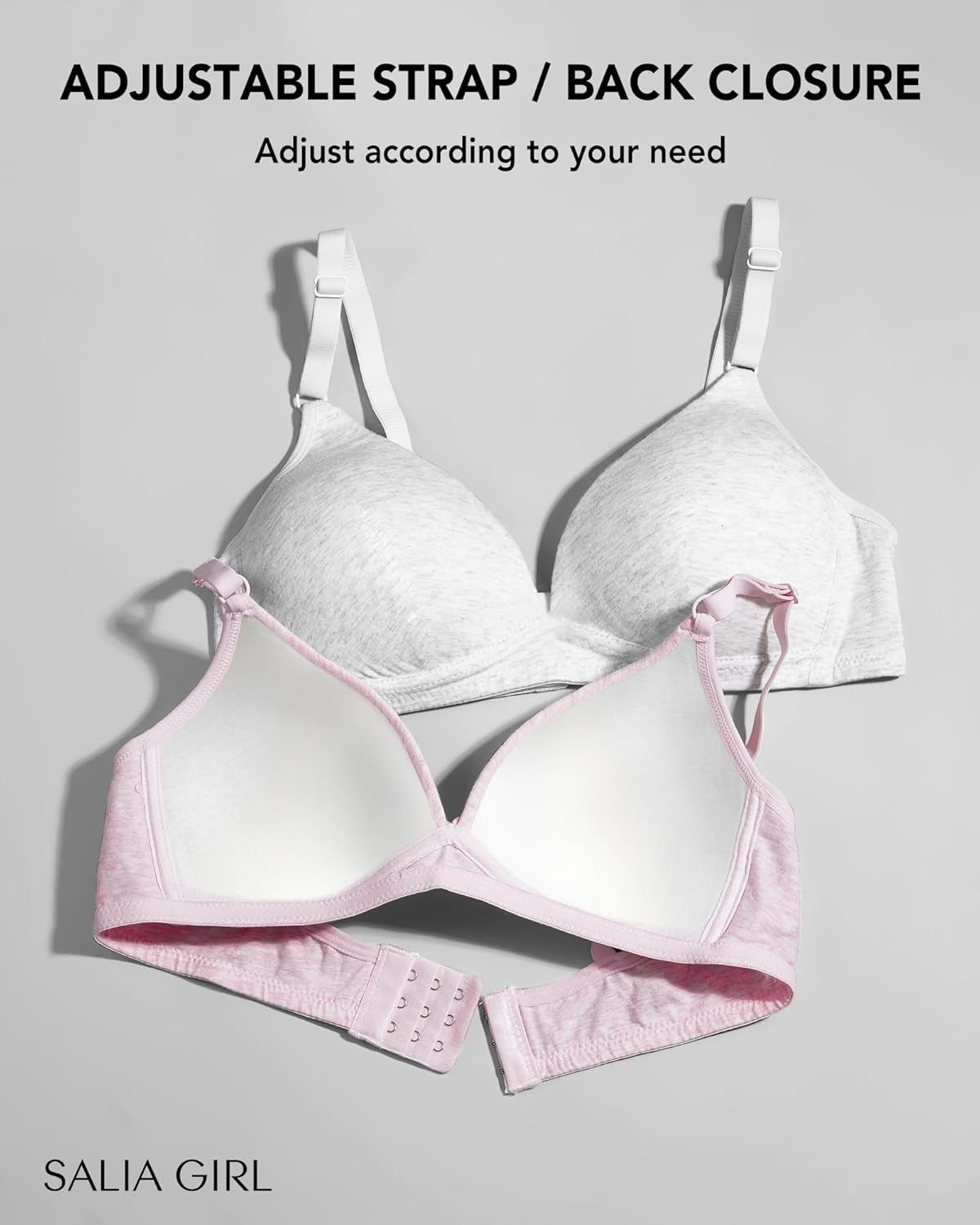 Thumbnail 3 de SALIA GIRL Soutien-gorge en coton rembourré sans armatures pour filles et adolescentes (12 à 14 ans)