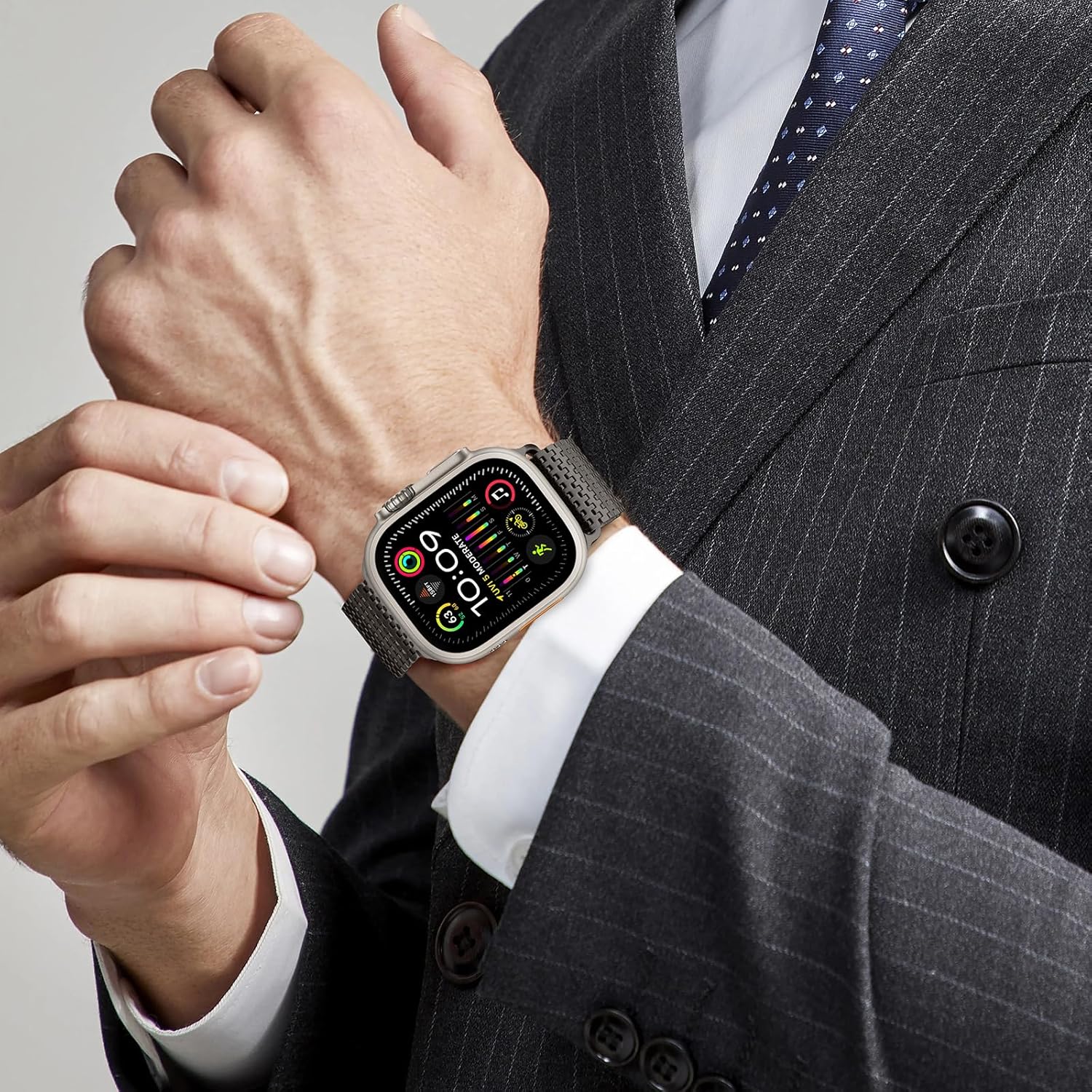 Thumbnail 6 de Anlinser Magnetic Stainless Steel Strap for Apple Watch Ultra & 49mm Models