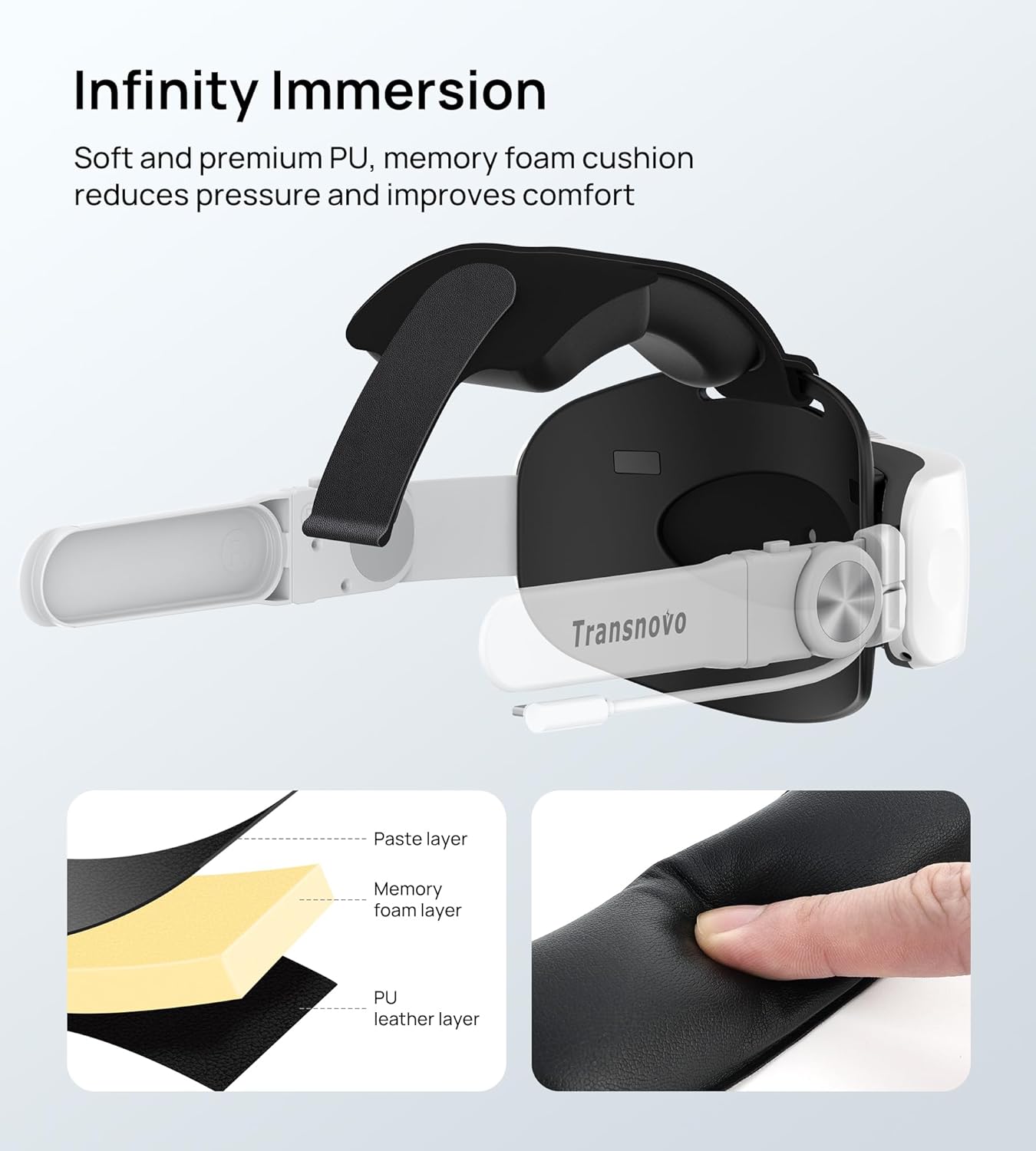 Detalle 1 de TRANSNOVO VR head strap 6000mAh