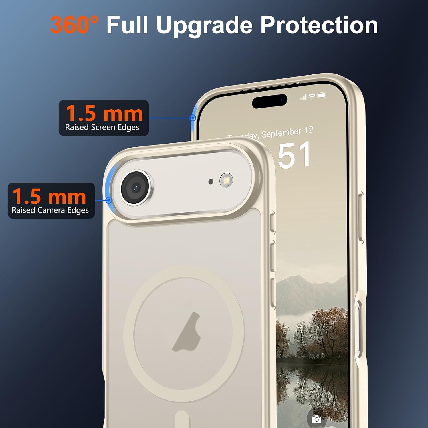 Thumbnail 3 de SUPFINE iPhone Air Case, Antique White Magnetic Matte TPU Cover