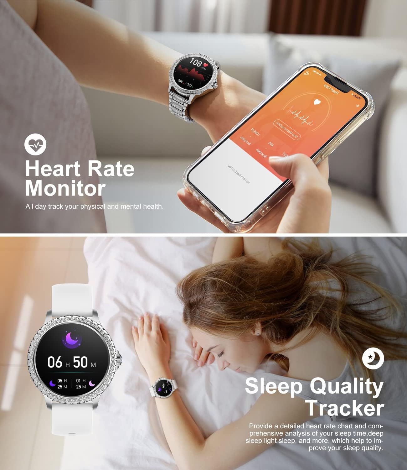 Thumbnail 4 de LIGE Smartwatch 1,32" Voll-Touch Fitnessuhr