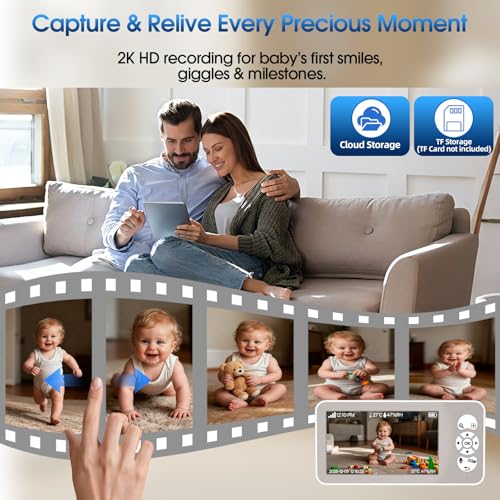Thumbnail 7 de veorkide Cámara Vigilancia Bebe 2K/5” con PTZ 355°/60° y zoom 4X