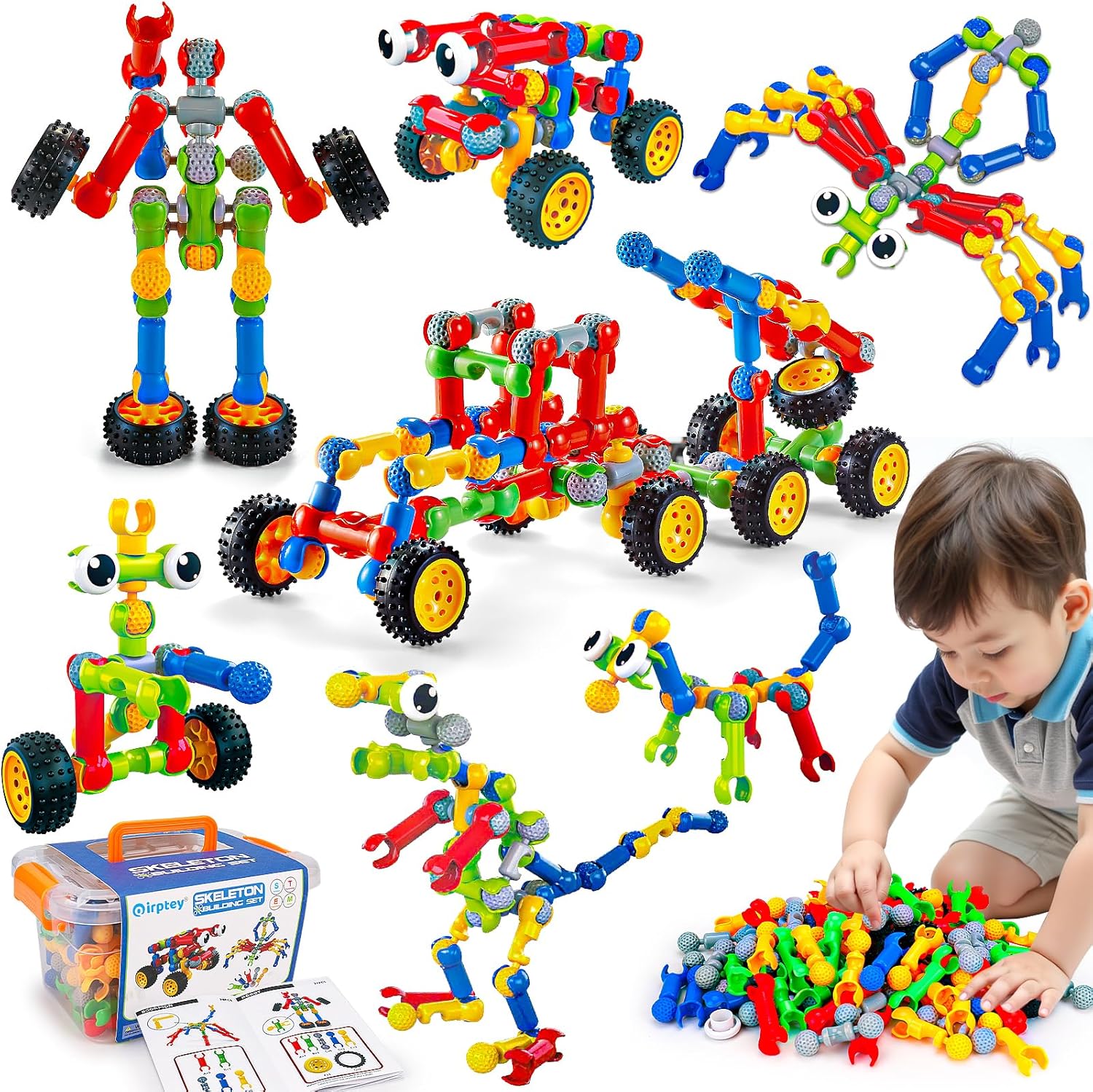 Thumbnail 6 de Kids STEM Building Toys for 4-8 Year Old Boys – 186PCS Educational Engineering Construction Set