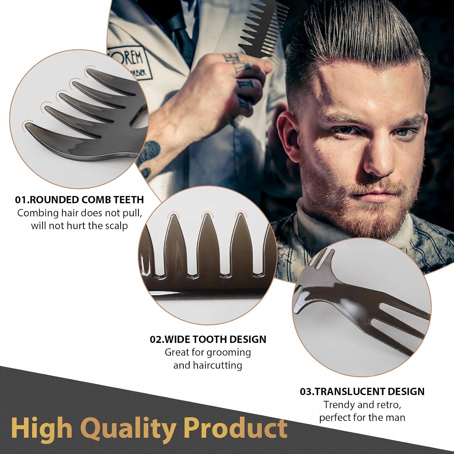 Thumbnail 4 de DUAIU Kamm Männer Styling Set 7-teilig Haarstyling