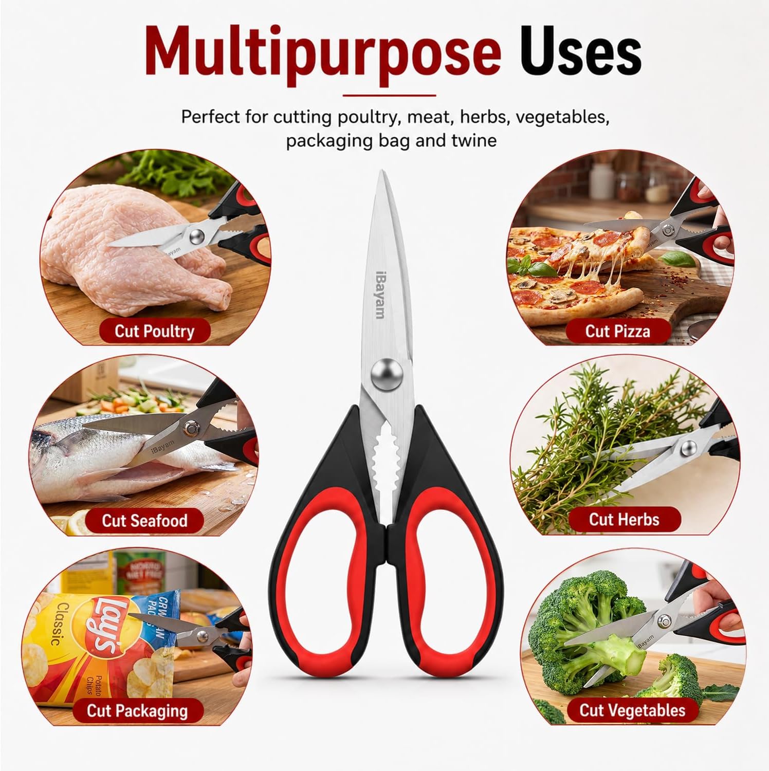 Detalle de Kitchen Shears 2-Pack multipurpose scissors for meat ✂