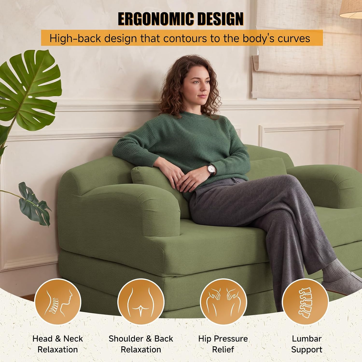 Thumbnail 6 de Vivaflex Trifold Sofa Bed 57.1-Inch