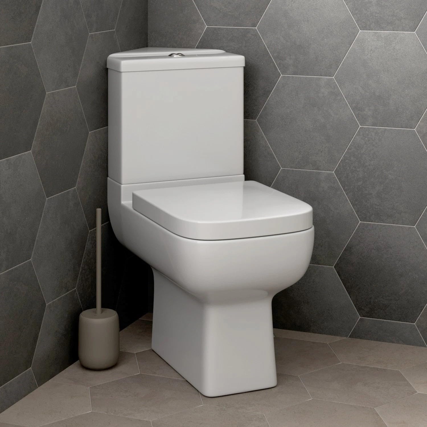 Thumbnail 1 de AAN Square Toilet Seat Soft Close 42L x 36W cm