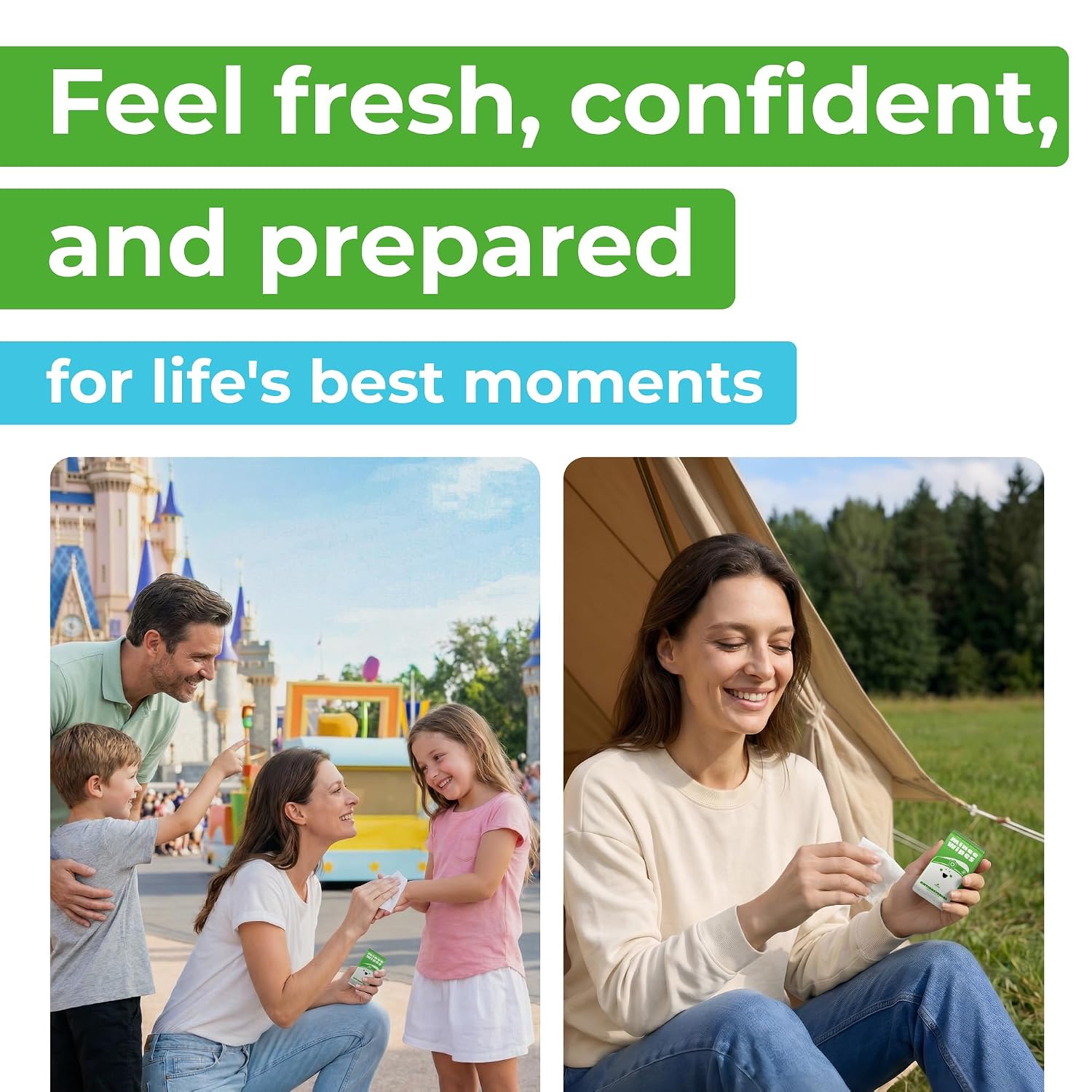 Thumbnail 5 de Impossibly Compact Travel Antibacterial Wipes Hand Sanitizer – 60 Wipes in 10 Pack