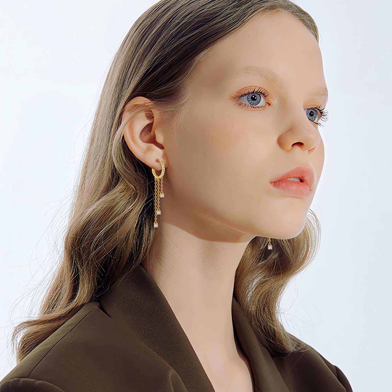 Thumbnail 4 de Kamise Silver Hoop Earrings 5.8cm