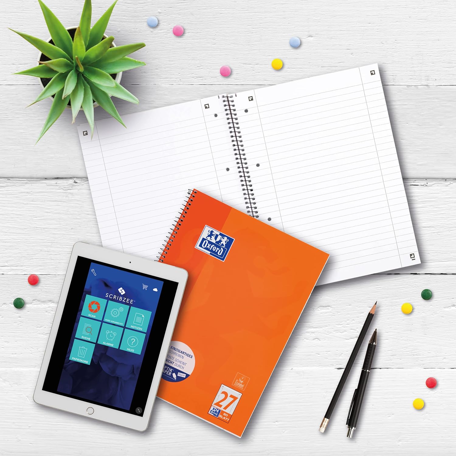 Thumbnail 4 de Oxford Collegeblock A4 liniert 80 Blatt 📒