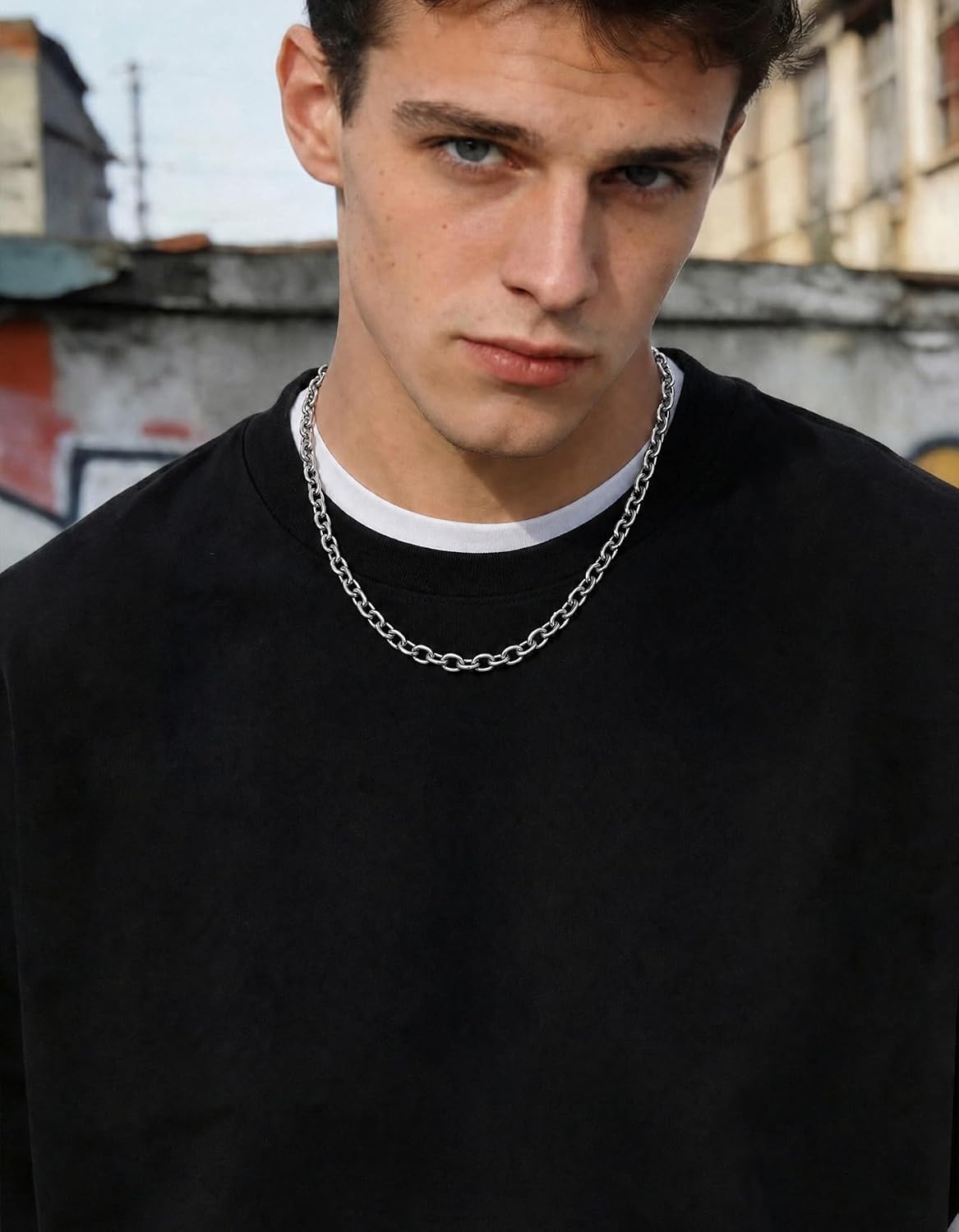 Detalle de ChainsHouse - Collier en Acier Inoxydable Massif 316L, Chaine Homme/Femme, Longueurs 46–76 cm