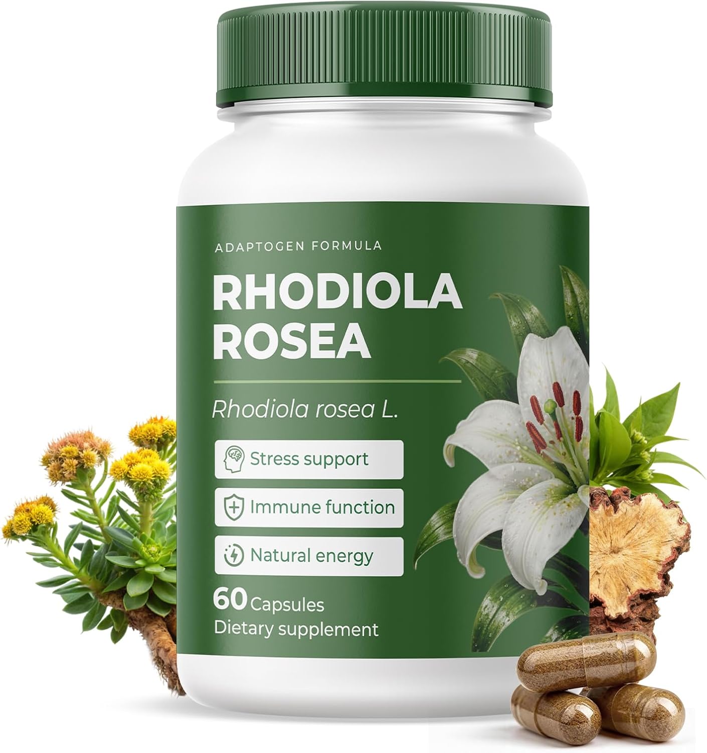 Detalle de Rhodiola Rosea Supplement, Organic Capsules