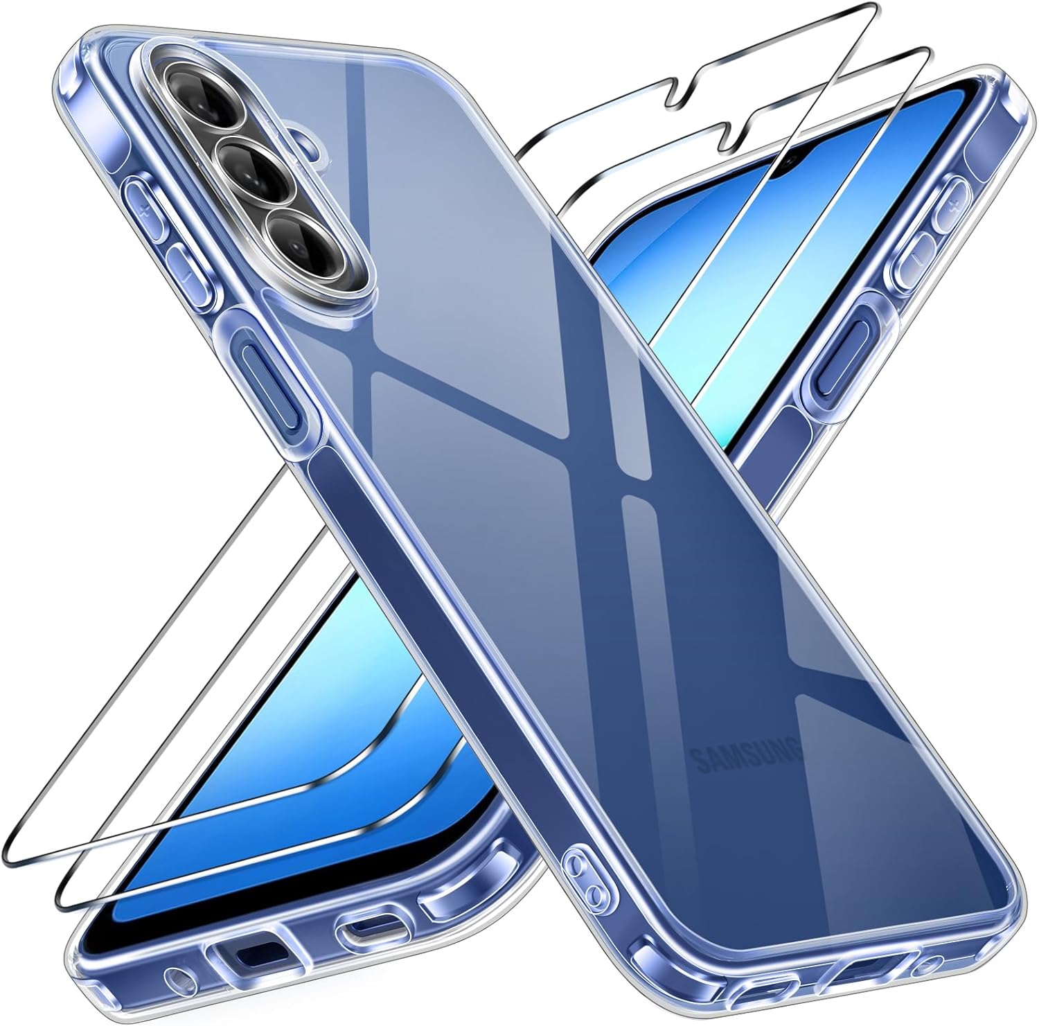 Detalle de ivoler A17 clear case with tempered glass